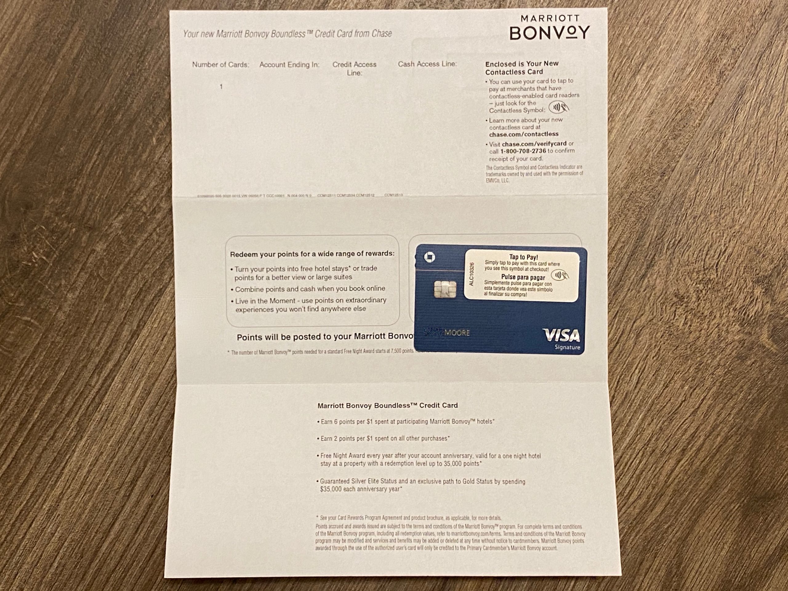 My New Chase Marriott Bonvoy Boundless Card Arrived - Moore With Miles